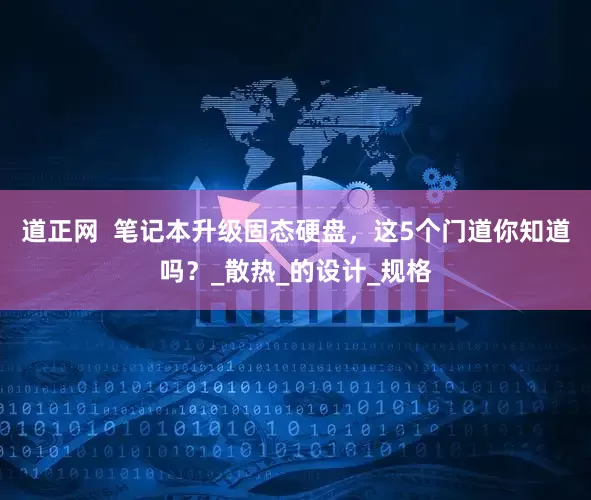 道正网  笔记本升级固态硬盘，这5个门道你知道吗？_散热_的设计_规格