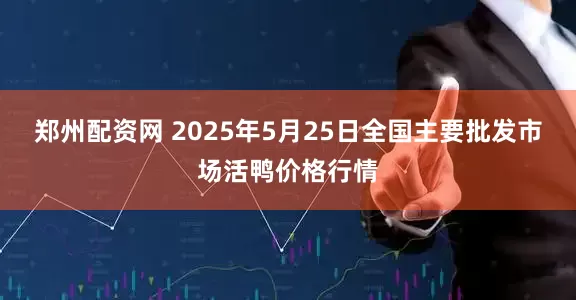 郑州配资网 2025年5月25日全国主要批发市场活鸭价格行情