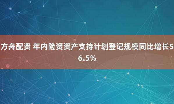 方舟配资 年内险资资产支持计划登记规模同比增长56.5%