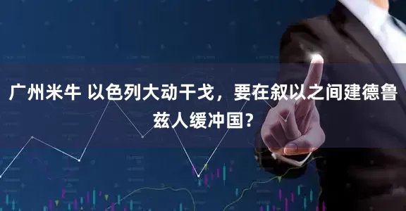 广州米牛 以色列大动干戈，要在叙以之间建德鲁兹人缓冲国？